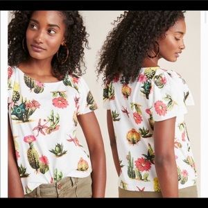 Anthropologie Eva Franco cactus t shirt
